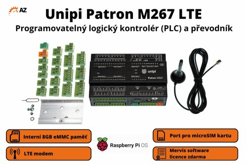 Unipi Patron M267 LTE - Programovatelný logický kontrolér (PLC) a převodník